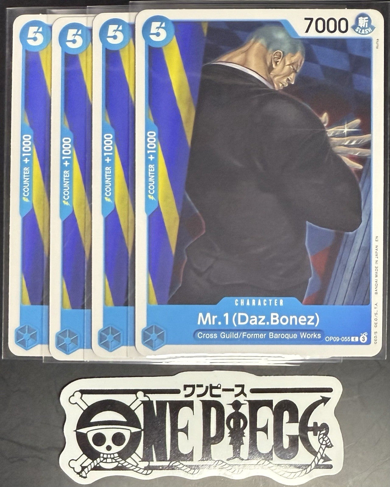 4x One Piece OP09-055 C Mr.1(Daz.Bonez) - ENG - Regular - Playset - TCG - NM/M