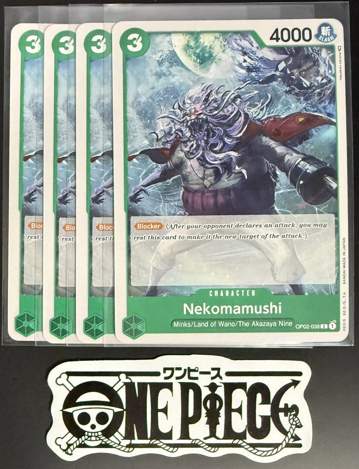 4x One Piece OP02-038 C Nekomamushi - English - Playset - Regular - TCG - NM/M