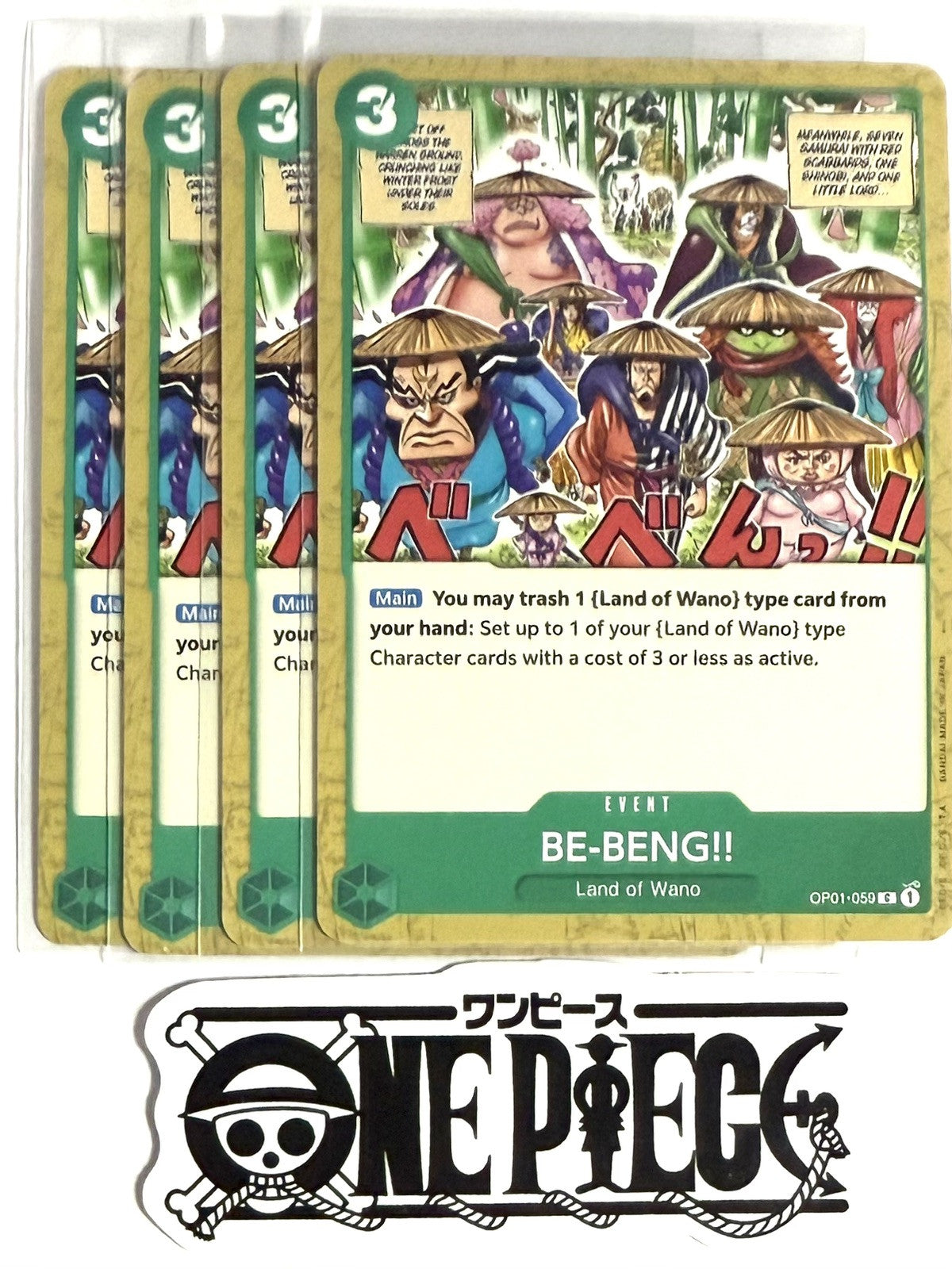 4x One Piece OP01-059 C BE-BENG!! - English - Regular - Playset - TCG - NM/M