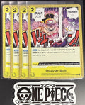 4x One Piece OP03-121 C Thunder Bolt - English - Regular - Playset - TCG - NM/M