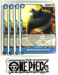 4x One Piece OP02-057 UC Bartholomew Kuma - English - Playset - Regular-TCG-NM/M