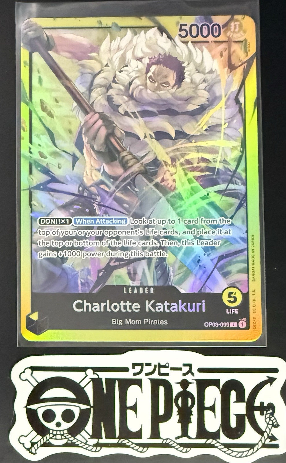 One Piece OP03-099 L Charlotte Katakuri - ENG - Foil - Leader - ST20 - TCG- NM/M