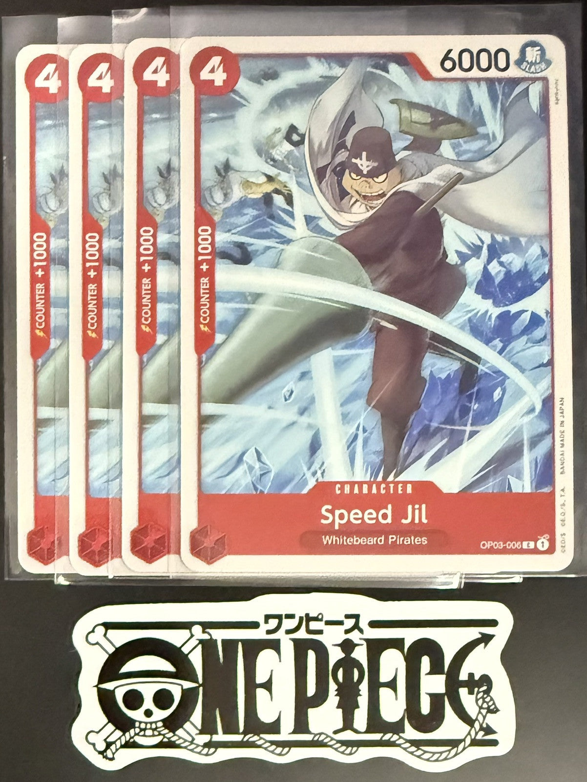 4x One Piece OP03-006 C Speed Jil - English - Regular - Playset - TCG - NM/M