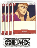 4x One Piece OP01-023 C Marco - English - Regular - Playset - TCG - NM/M