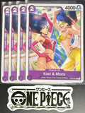 4x One Piece OP03-061 C Kiwi & Mozu - English - Regular - Playset - TCG - NM/M