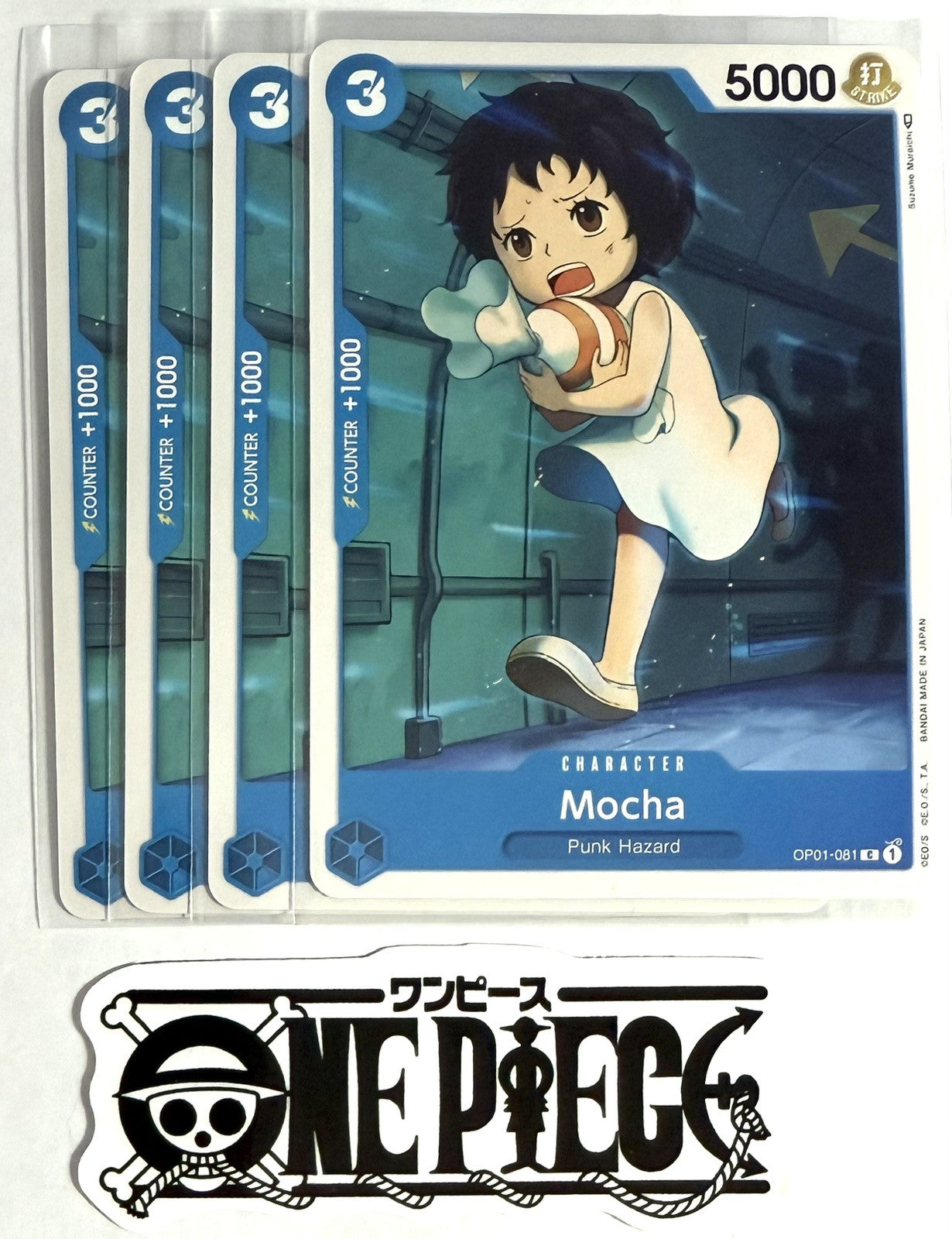 4x One Piece OP01-081 C Mocha - English - Regular - Playset - TCG - NM/M