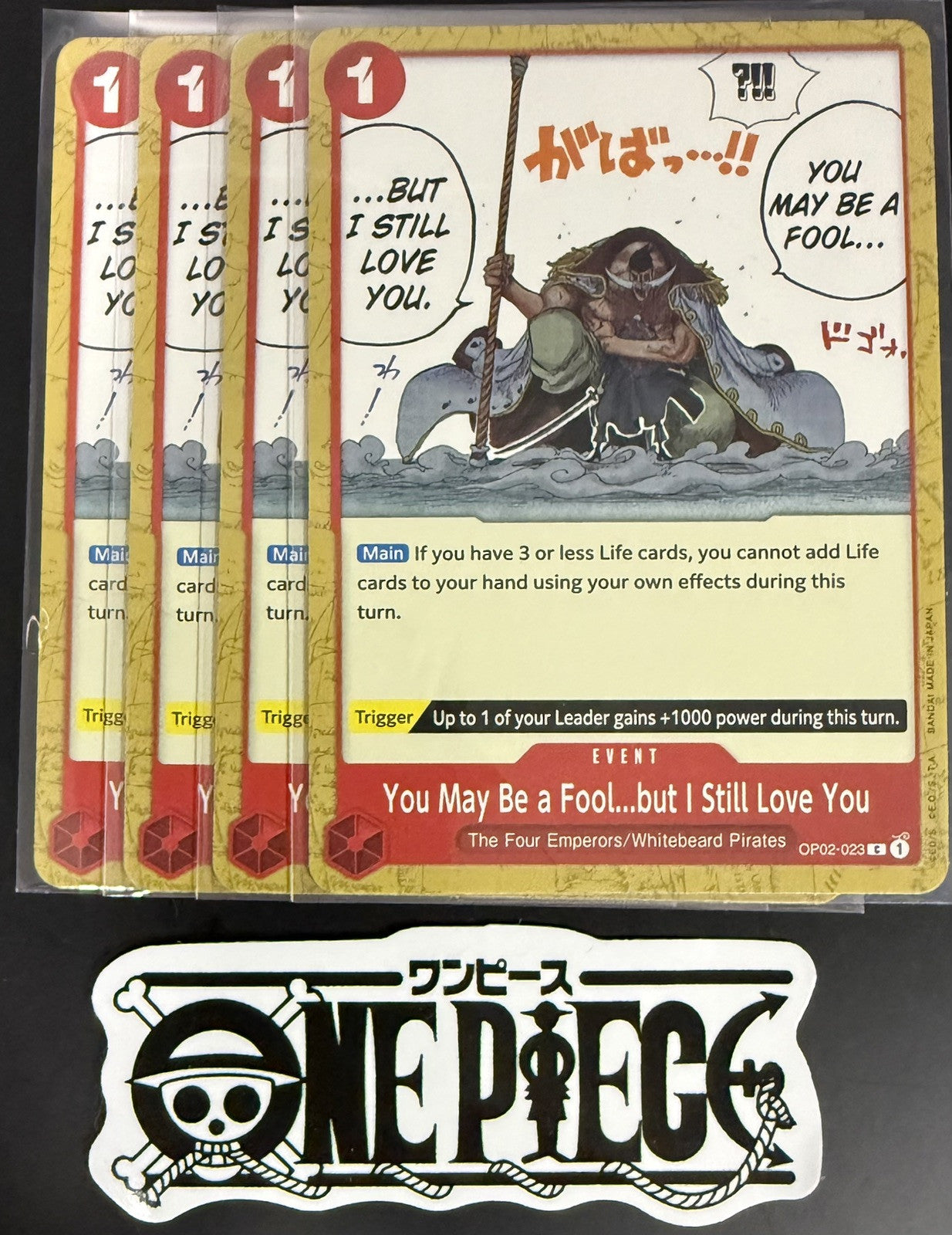 4x One Piece OP02-023 C You May Be... - English - Playset - Regular - TCG - NM/M