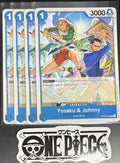 4x One Piece OP03-053 C Yosaku & Johnny - English - Regular - Playset - TCG-NM/M