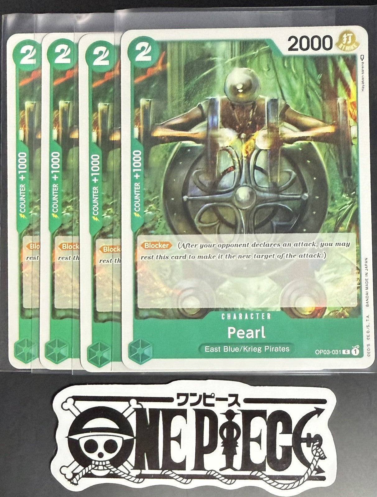 4x One Piece OP03-031 C Pearl - English - Regular - Playset - TCG - NM/M