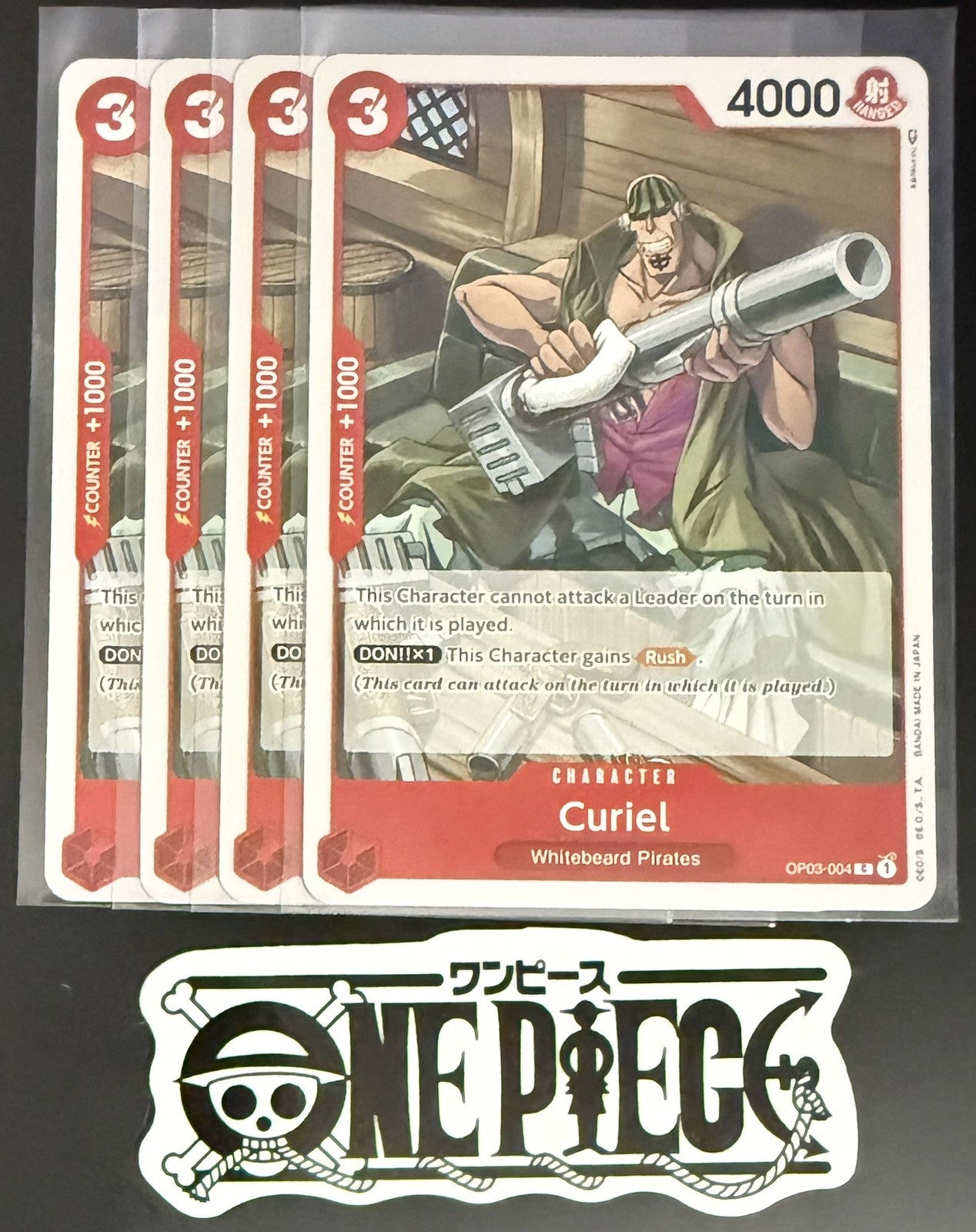 4x One Piece OP03-004 C Curiel - English - Regular - Playset - TCG - NM/M