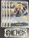 4x One Piece OP02-101 C Strawberry - English - Playset - Regular - TCG - NM/M