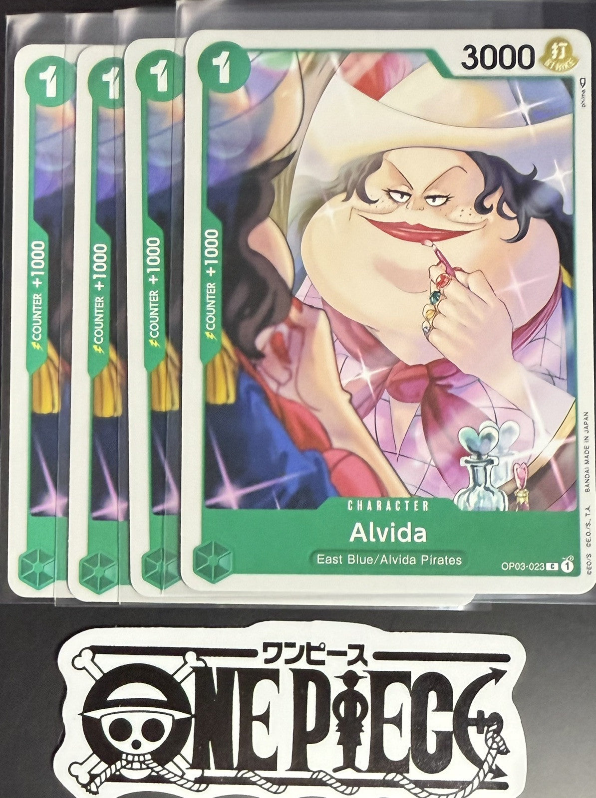 4x One Piece OP03-023 C Alvida - English - Regular - Playset - TCG - NM/M