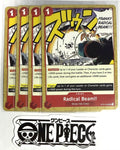 4x One Piece OP01-029 UC Radical Beam - English - Regular - Playset - TCG - NM/M