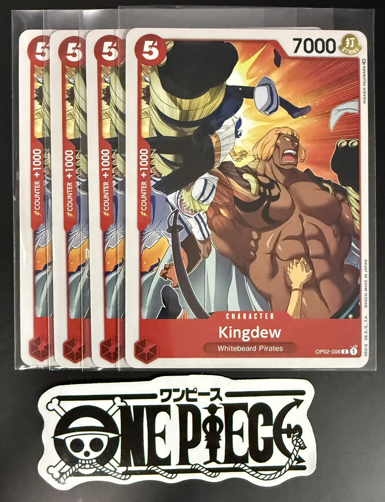 4x One Piece OP02-006 C Kingdew - English - Playset - Regular - TCG - NM/M